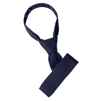 Men's Self-tied Solid Color Neckties Flat Neckwear Knitted Ties