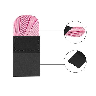 Men's Pre-Folded Polka Dots Round Pocket Square On Card for Suit Handkerchief