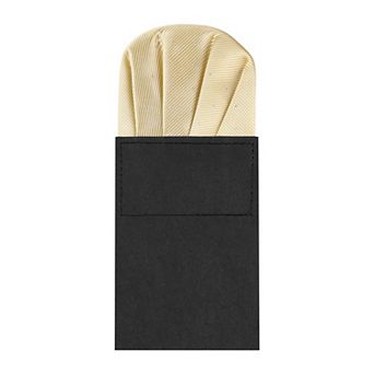 Men's Pre-Folded Polka Dots Round Pocket Square On Card for Suit Handkerchief