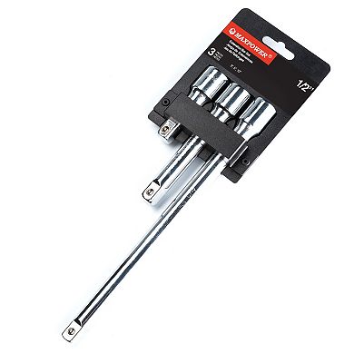 MAXPOWER 1/2 Inch Drive Extension Bar Set (3in, 5in, 10in), 3PCS