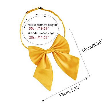 Women's Adjustable Solid Pre-Tied Bowknot Self Halter Neck Bow Tie