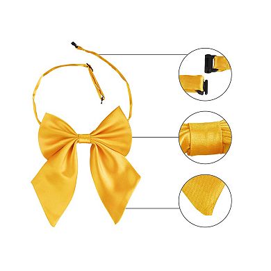 Women's Adjustable Solid Pre-Tied Bowknot Self Halter Neck Bow Tie