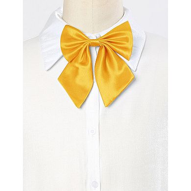 Women's Adjustable Solid Pre-Tied Bowknot Self Halter Neck Bow Tie