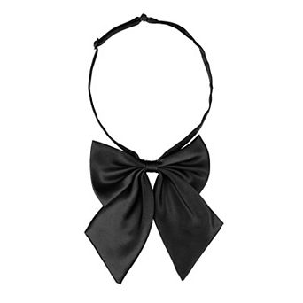 Women's Adjustable Solid Pre-Tied Bowknot Self Halter Neck Bow Tie
