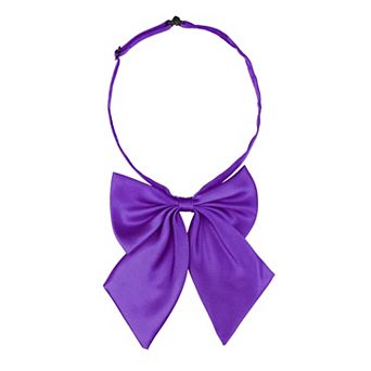 Women's Adjustable Solid Pre-Tied Bowknot Self Halter Neck Bow Tie