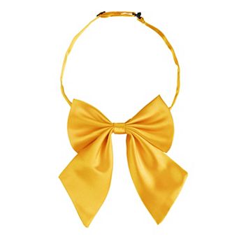 Women's Adjustable Solid Pre-Tied Bowknot Self Halter Neck Bow Tie