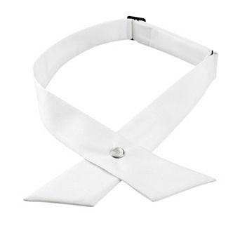Unisex School Uniform Solid Adjustable Button Criss-Cross Bow Tie