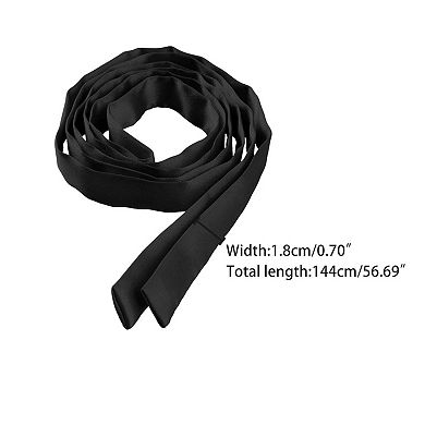 Women's Long Self Tied Bowtie Solid Color Adjustable Neck Elegant Bow Tie