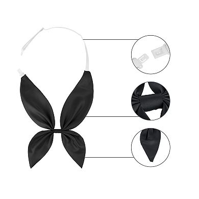 Geen Red Stripe Bowknot Pre-tied Bow Tie Neck Tie Brooch Lapel Pins For Women Teen Girls Elegant Green Oval CZ Charm Suit Shirt Pin Collar