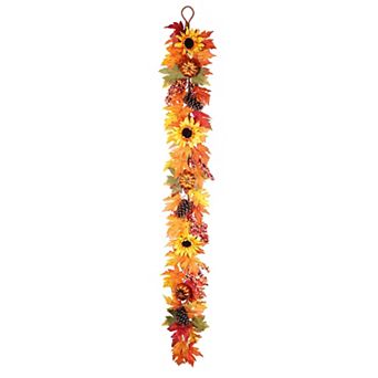 6 Feet Long Fall Sunflower Artificial Garland