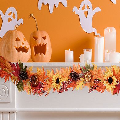 6 Feet Long Fall Sunflower Artificial Garland