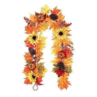 6 Feet Long Fall Sunflower Artificial Garland