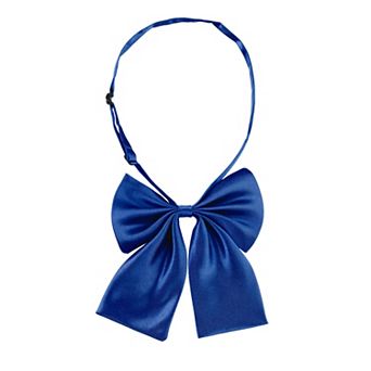 Women's Pre-Tied Bowknot Bow Tie Adjustable Strap Bowtie Solid Color