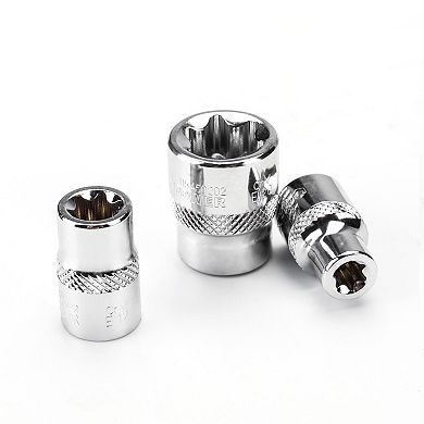 MAXPOWER 3/8 Inch E-Torx Star Socket Set (E7 - E20), 9PCS