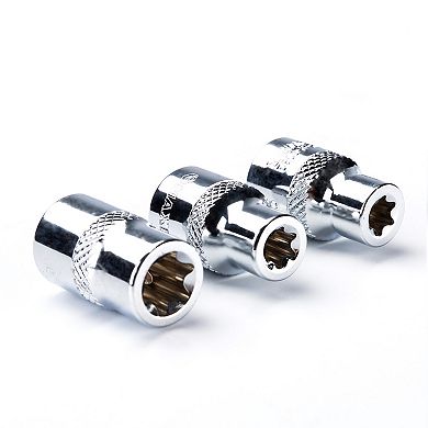 MAXPOWER 3/8 Inch E-Torx Star Socket Set (E7 - E20), 9PCS