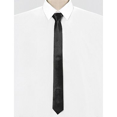 Men's Self-tied Pure Adjustable Necktie Decor Skinny Tie