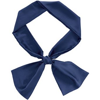 Women's Skinny Silky Solid Color Scarves Waistband Neck Wraps
