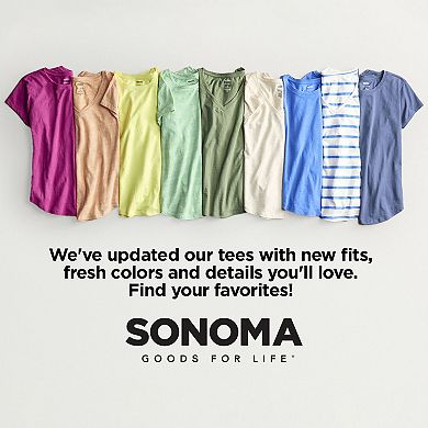 Plus Size Sonoma Goods For Life® Everyday Short Sleeve V-Neck Tee