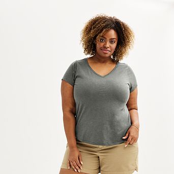 Plus Size Sonoma Goods For Life® Everyday V-Neck T-Shirt
