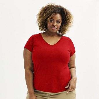 Plus Size Sonoma Goods For Life® Everyday V-Neck T-Shirt