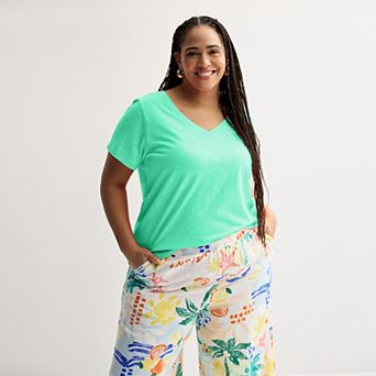 Plus Size Sonoma Goods For Life® Everyday V-Neck T-Shirt