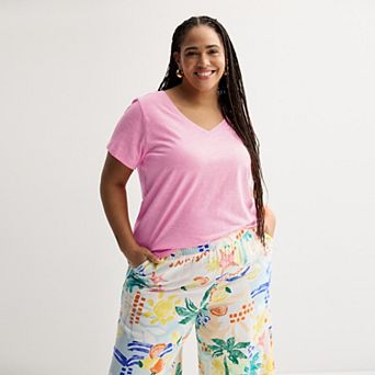 Plus Size Sonoma Goods For Life® Everyday V-Neck T-Shirt