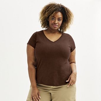 Plus Size Sonoma Goods For Life® Everyday V-Neck T-Shirt