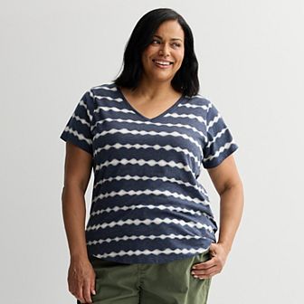 Plus Size Sonoma Goods For Life® Everyday V-Neck T-Shirt