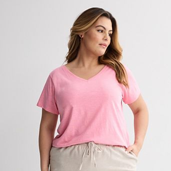 Plus Size Sonoma Goods For Life® Everyday V-Neck T-Shirt