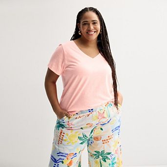 Plus Size Sonoma Goods For Life® Everyday V-Neck T-Shirt