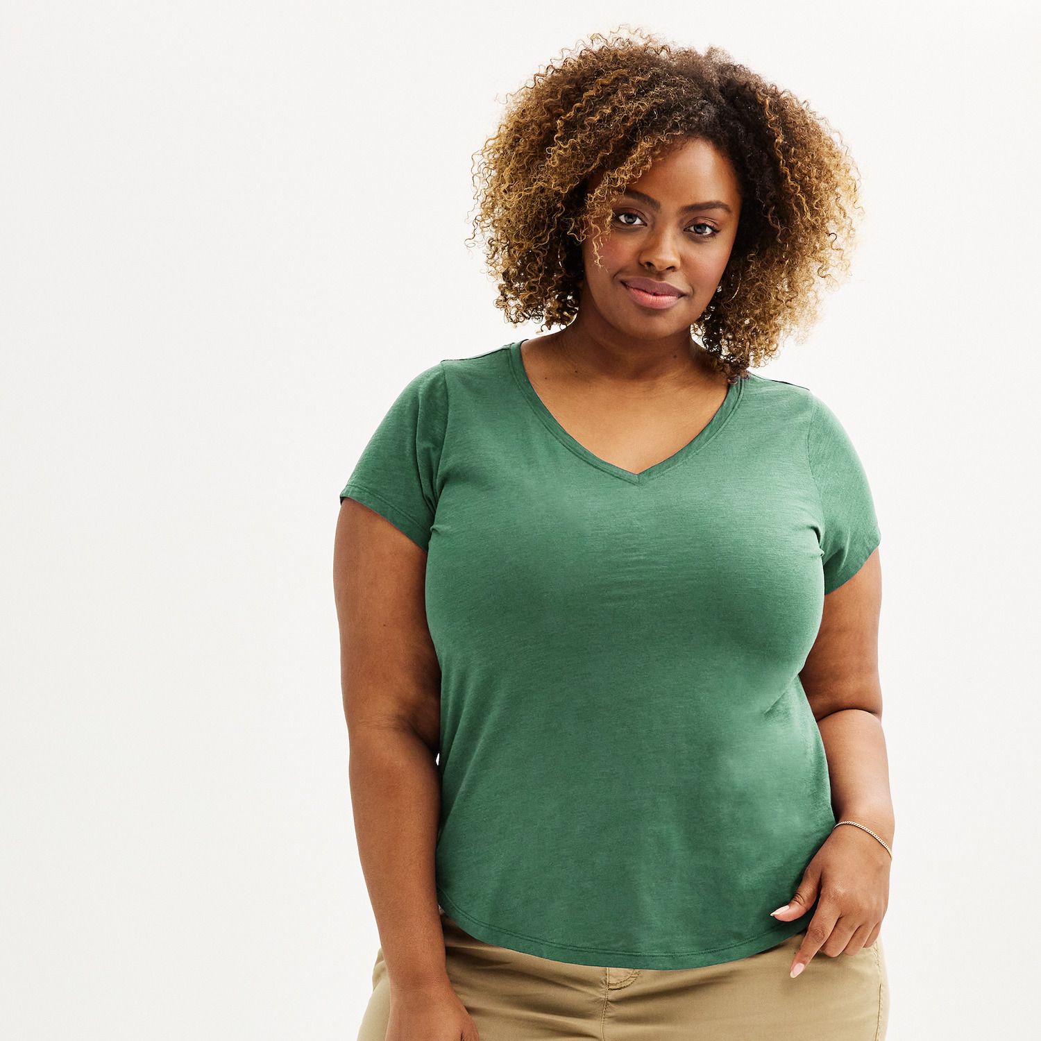 Plus Size Sonoma Goods For Life® Everyday V-Neck T-Shirt