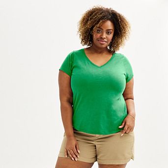 Plus Size Sonoma Goods For Life® Everyday V-Neck T-Shirt