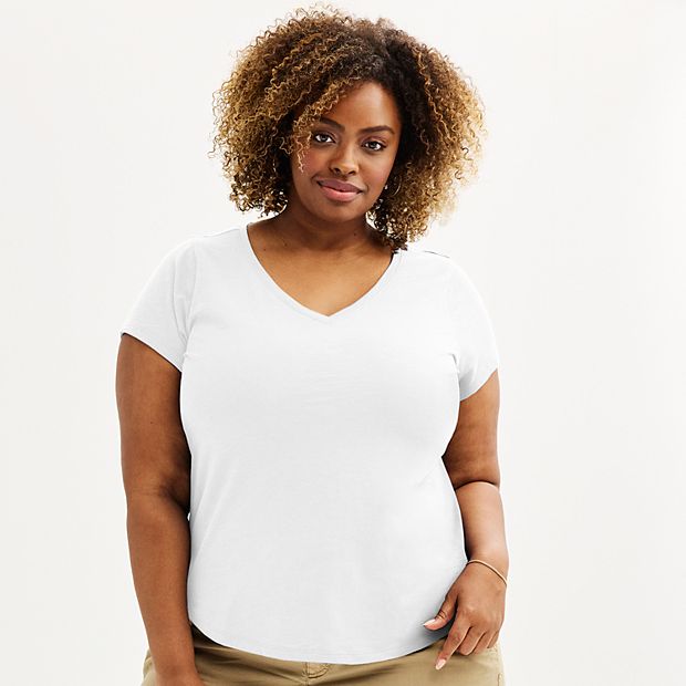 Plus Size Sonoma Goods For Life® Everyday V-Neck T-Shirt