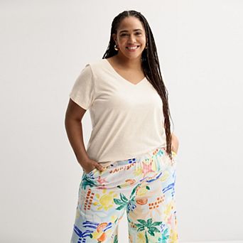 Plus Size Sonoma Goods For Life® Everyday V-Neck T-Shirt