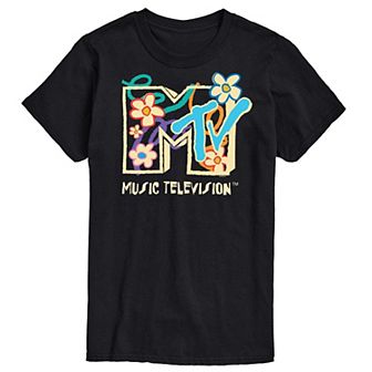 Big & Tall MTV Floral Logo Graphic Tee