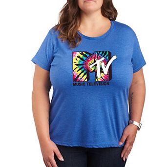 Plus Size MTV Tie Dye Logo Tee