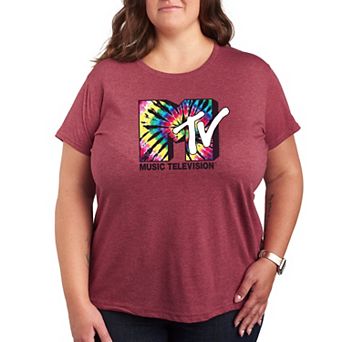 Plus Size MTV Tie Dye Logo Tee