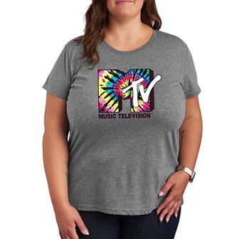 Plus Size MTV Tie Dye Logo Tee