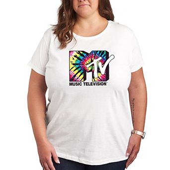 Plus Size MTV Tie Dye Logo Tee