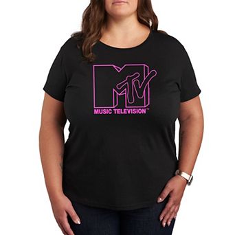 Plus Size MTV Pink Logo Tee