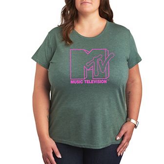 Plus Size MTV Pink Logo Tee