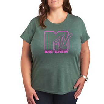 Plus Size MTV Pink Logo Tee