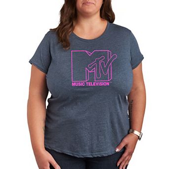 Plus Size MTV Pink Logo Tee