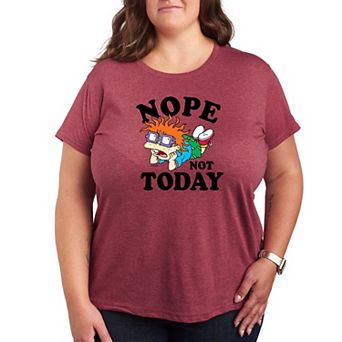 Plus Size Rugrats Chuckie Nope Not Today Tee