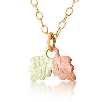 Black Hills Gold Tri-Tone Traditional Pendant Necklace
