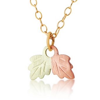 Black Hills Gold Tri-Tone Traditional Pendant Necklace
