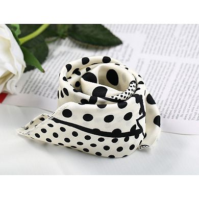 Women's Vintage Retro Polka Dots Square Scarves Kerchief