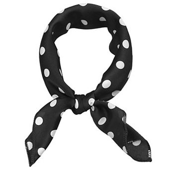 Women's Vintage Retro Polka Dots Square Scarves Kerchief