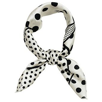 Women's Vintage Retro Polka Dots Square Scarves Kerchief