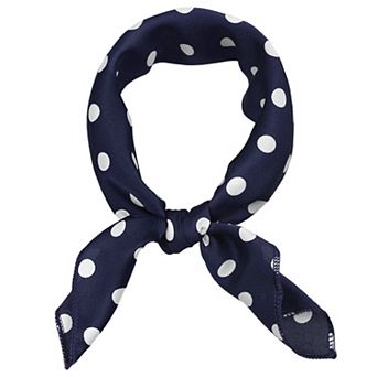 Women's Vintage Retro Polka Dots Square Scarves Kerchief